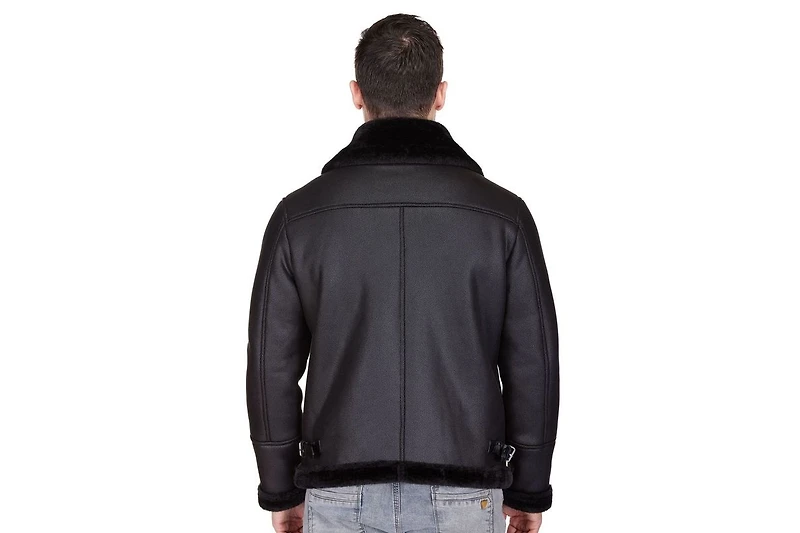 Braveman Men's Faux Shearling Bomber Jacket