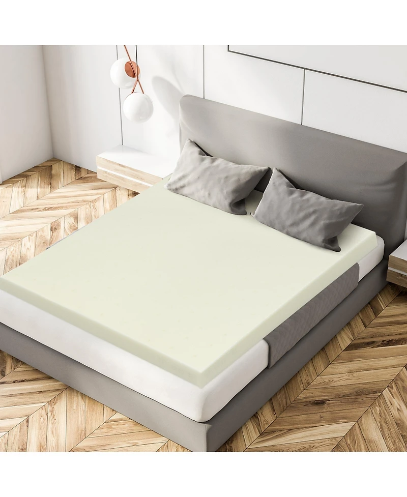 Gouun 3-Inch Bed Mattress Topper Air Cotton for All Night's Comfy Soft Mattress Pad-Queen Size