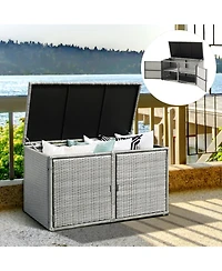 Gouun 88 Gallon Garden Patio Rattan Storage Container Box