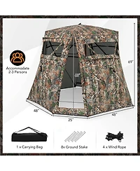 Gouun 360 One Way See Through Ground Hunting Blind for Deer and Turkey Hunting