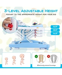 Gouun 6 1 Foldable Baby Walker with Adjustable Height