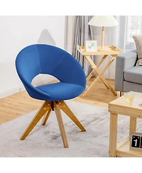 Gouun Swivel Accent Chair with Oversized Upholstered Seat for Home Office