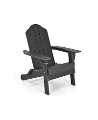 Gouun Foldable Weather Resistant Patio Chair with Built-in Cup Holder