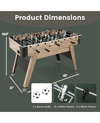 Gouun 54 Inch Foosball Table Arcade Soccer Game Table with 2 Balls and 26 Players