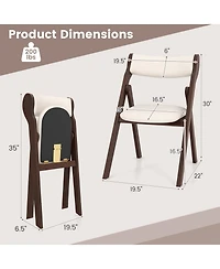 Gouun Set of 2 Folding Chairs with Comfy Padded Backrest and Seat
