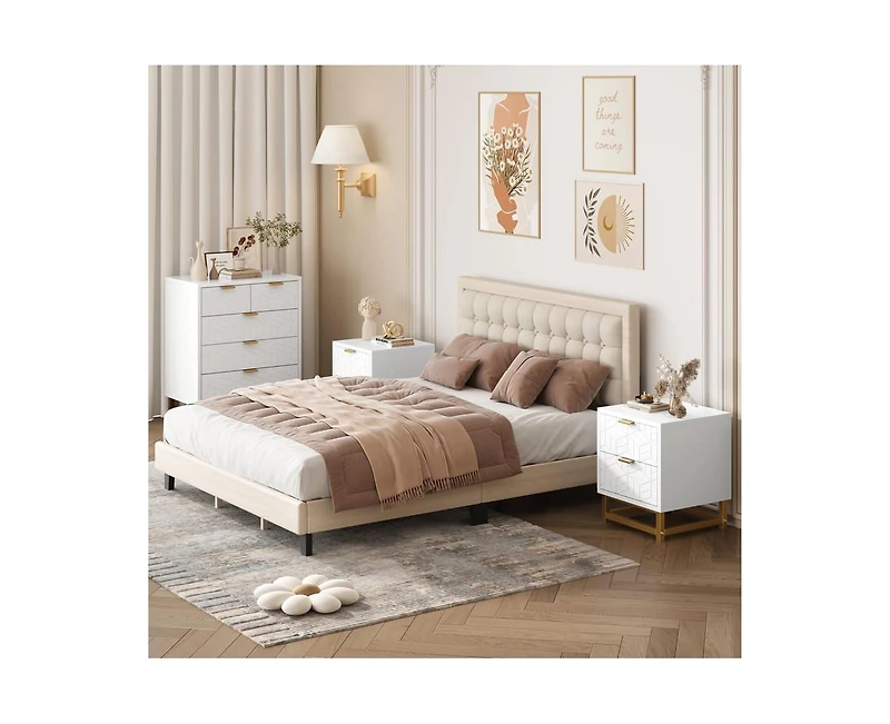 gaomon Dresser for Bedroom, 5 Drawer Dresser with Metal Legs, Modern Dresser Chest Organizer with Wide Storage, Chest of Drawers for Bedroom, Living R