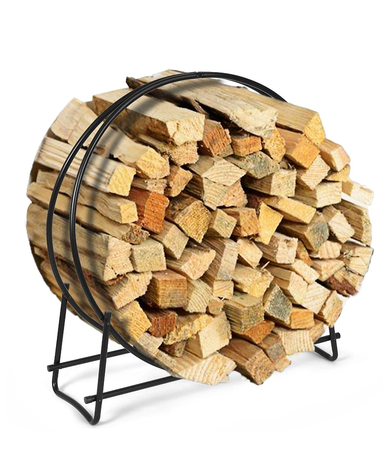 Gouun 40-inch Tubular Steel Firewood Storage Rack