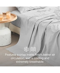 Doz by Sijo 100% Gots Certified Organic Percale Cotton Sheet Set, Hotel Crisp Cool
