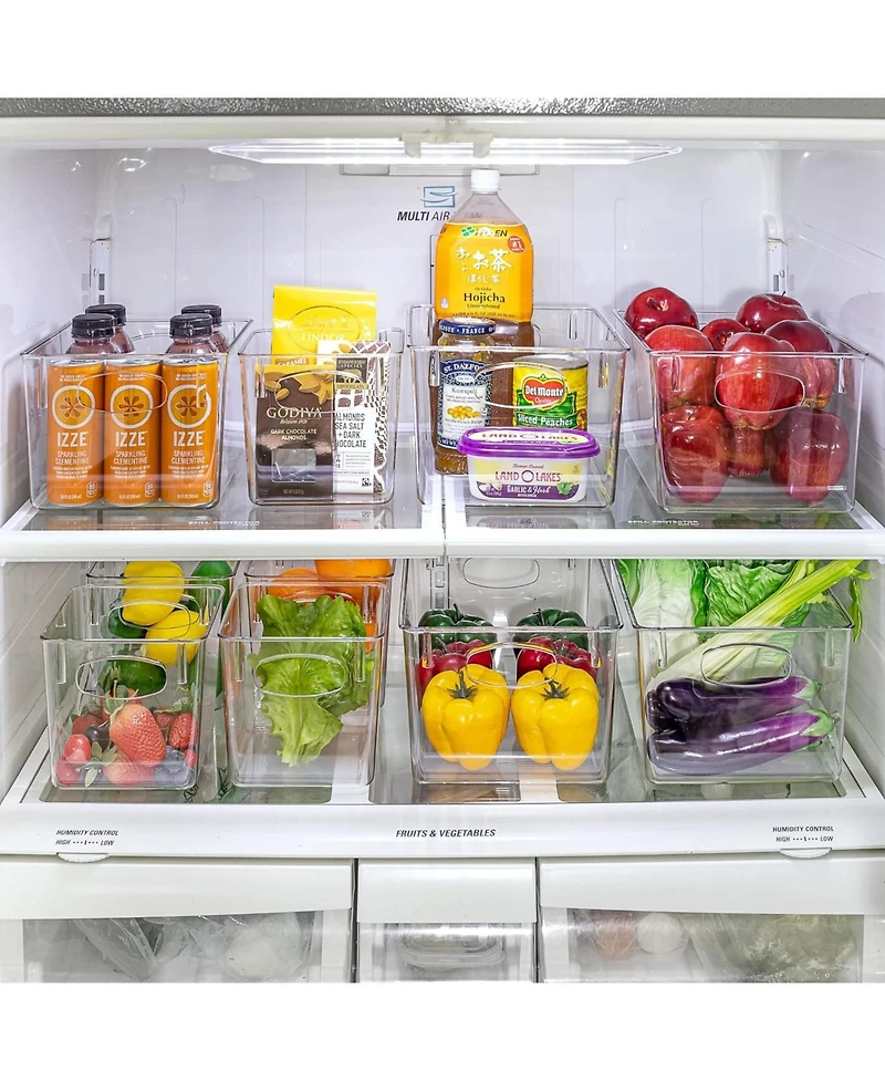 Sorbus 2-Pack Medium Clear Storage Bins with Handles