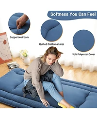 gaomon Japanese Floor Mattress Twin, Foldable Futon, Thick Sleeping Pad & Portable Camping Mattress, for Living Room & Guest Room