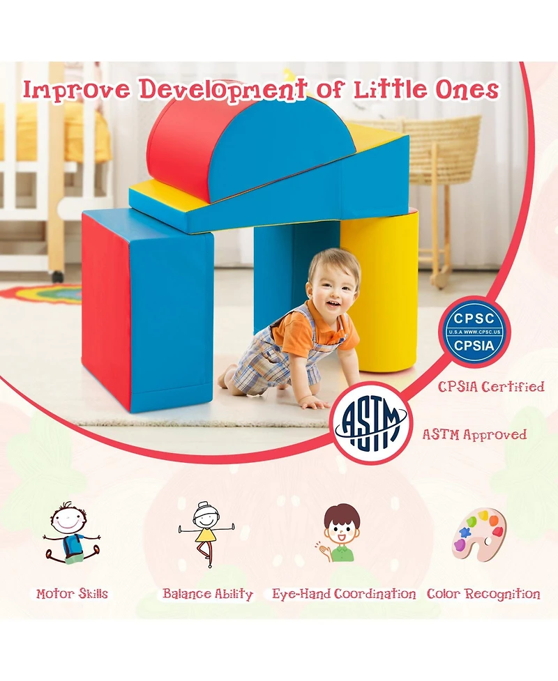 Gouun 5-Piece Kids Climb and Crawl Activity Playset