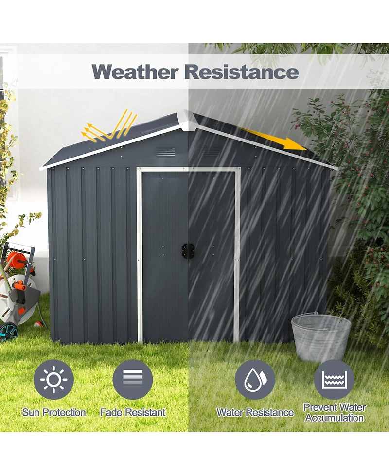 Gouun Outside Storage Shed with Lock Air Window