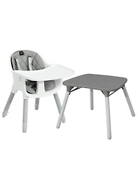 Gouun 4-in-1 Baby Convertible Toddler Table Chair Set with Pu Cushion