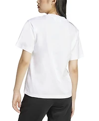 adidas Women's Short-Sleeve Cotton Crewneck Logo T-Shirt