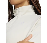 adidas Women's Essentials Small Logo French Terry Quarter Zip Top