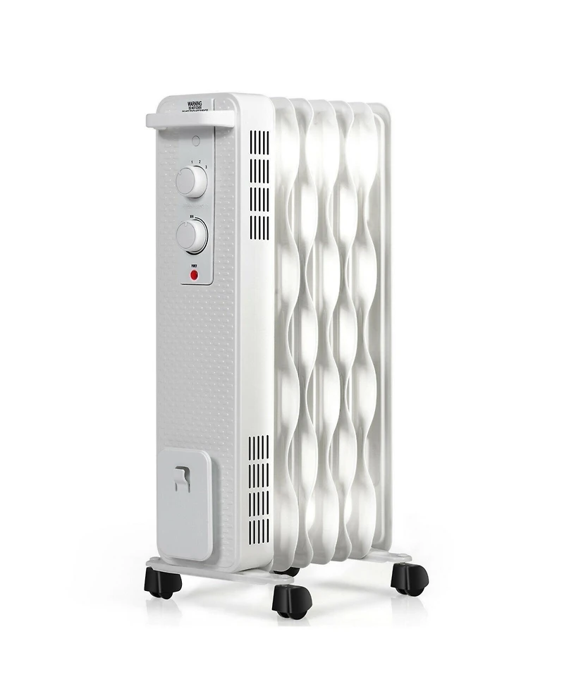 Gouun 1500 W Oil-Filled Heater Portable Radiator Space Heater with Adjustable Thermostat