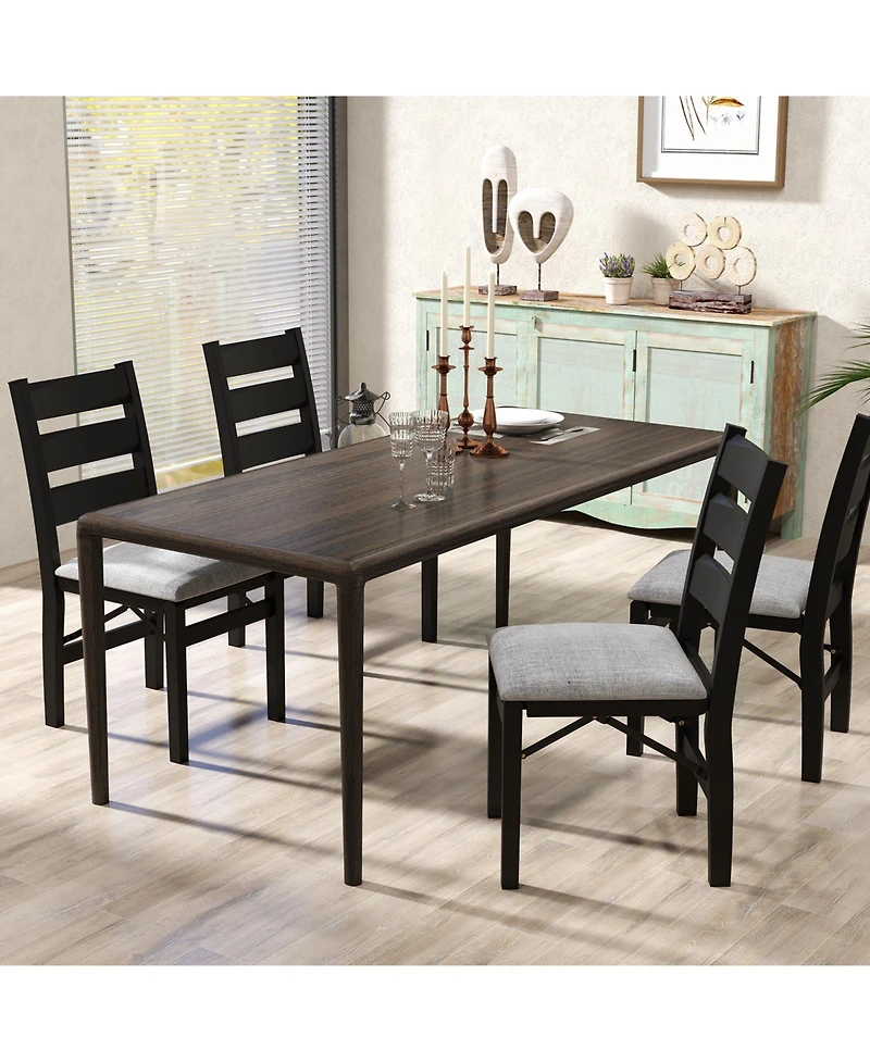 Gouun Modern Upholstered Folding Chairs Set of 2 with Comfy Backrest