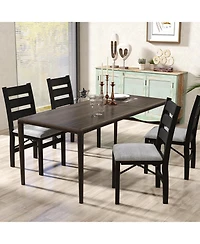 Gouun Modern Upholstered Folding Chairs Set of 2 with Comfy Backrest