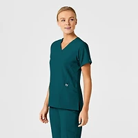 Wink Plus W123 Stylized V-Neck Scrub Top
