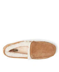 Dearfoams Men's Fireside By Melbourne Genuine Shearling Moccasin Slipper