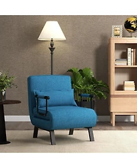 Gouun Folding 6 Position Convertible Sleeper Bed Armchair Lounge Couch with Pillow