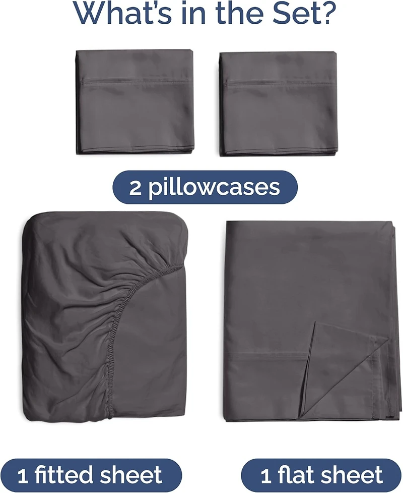 Rayon from Bamboo 4 Piece Deep Pocket Cooling Sheet Set