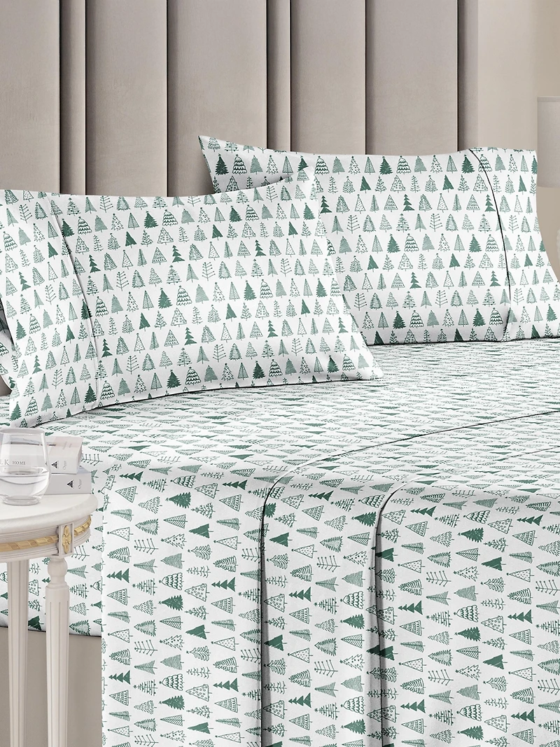 Christmas 4 Piece Microfiber Sheet Set (King