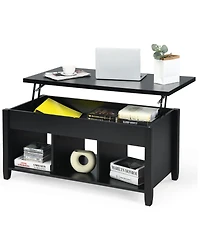 Gouun Lift Top Table with Hidden Storage Compartment