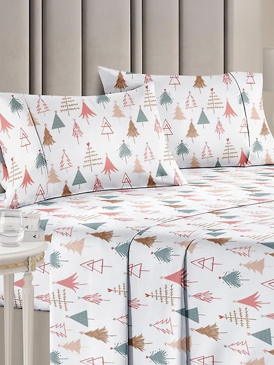 Christmas 4 Piece Microfiber Sheet Set (Queen