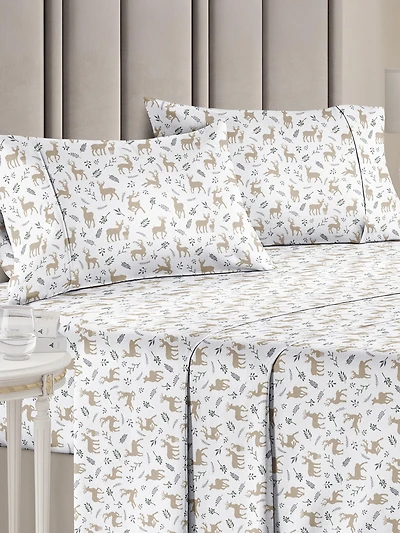 Christmas 4 Piece Microfiber Sheet Set (Queen