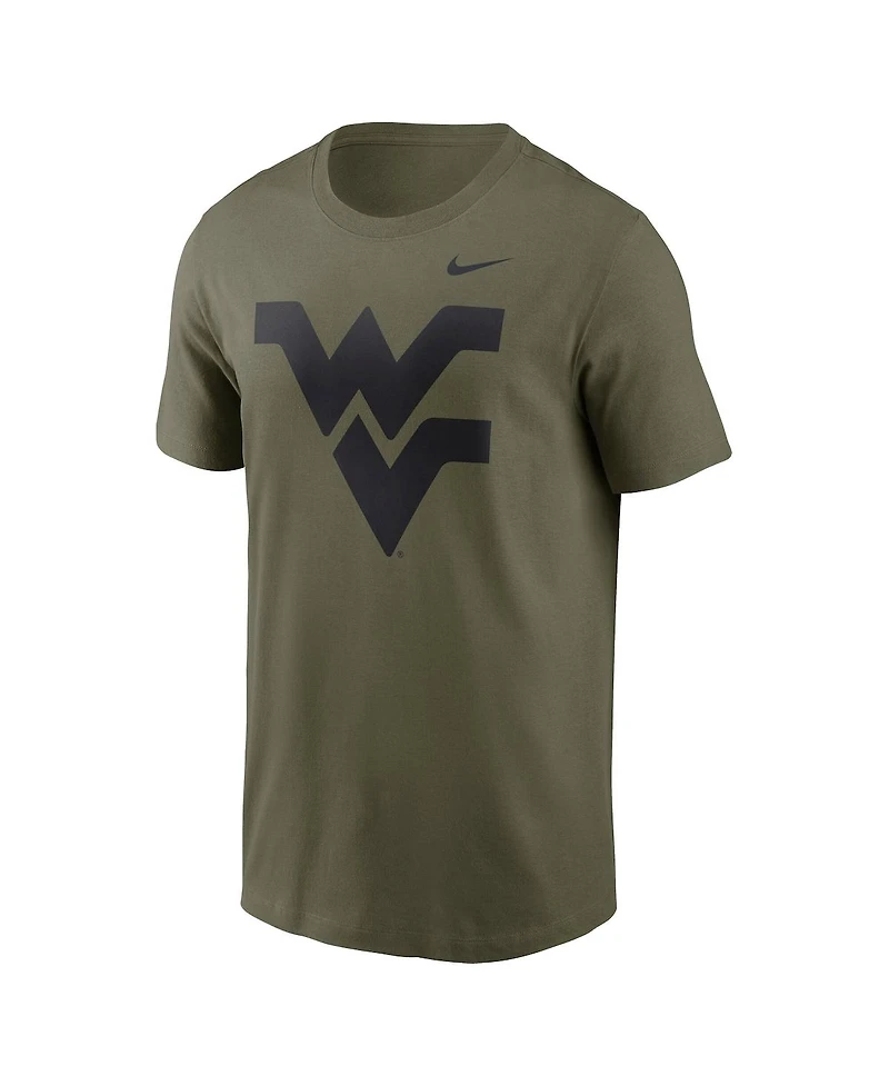 Nike Men's Olive West Virginia Mountaineers 2024 Military Appreciation Tonal Logo Performance T-Shirt