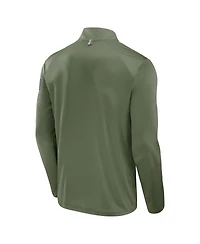 Fanatics Men's Olive Oklahoma Sooners Oht Military Appreciation Defender Quarter-Zip Jacket