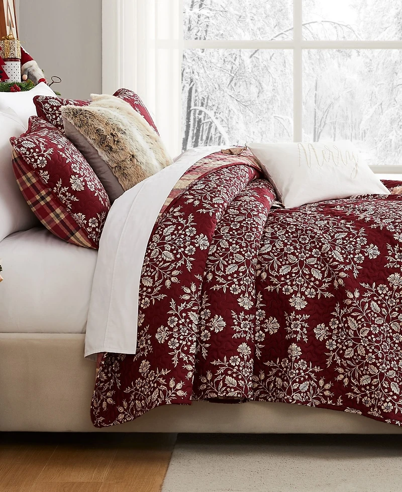 Southshore Fine Linens Christmas Carol 5-Pc. Holiday Quilt Set, King/California King