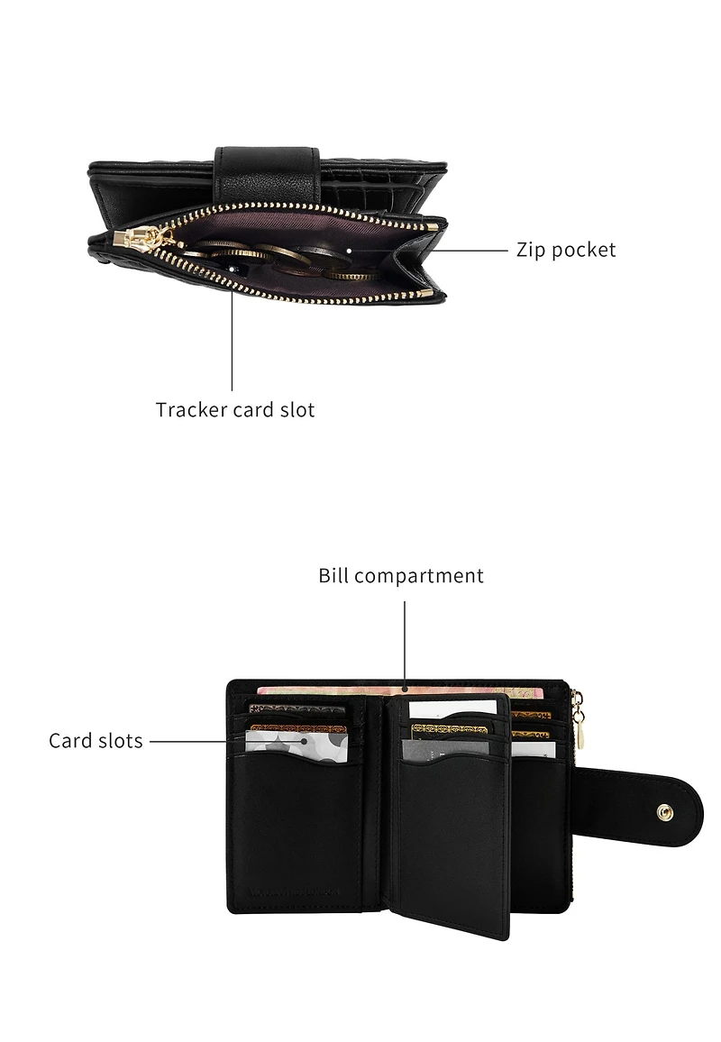 Rosi Women's Genuine Leather Wallets V-stripe Quilted 20+ card slots Victoria Hyde