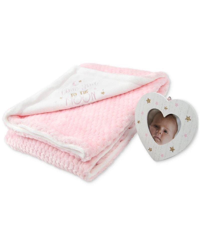 Baby Essentials Love You to the Moon Blanket & Frame, 2 Piece Set