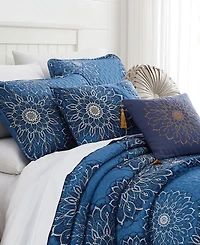 Southshore Fine Linens Midnight Floral 6-Pc. Quilt Set, King/California King
