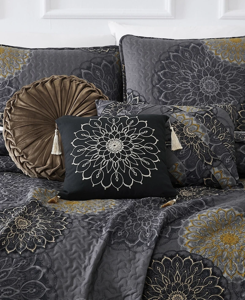 Southshore Fine Linens Midnight Floral 5-Pc. Quilt Set, Twin/Twin Xl