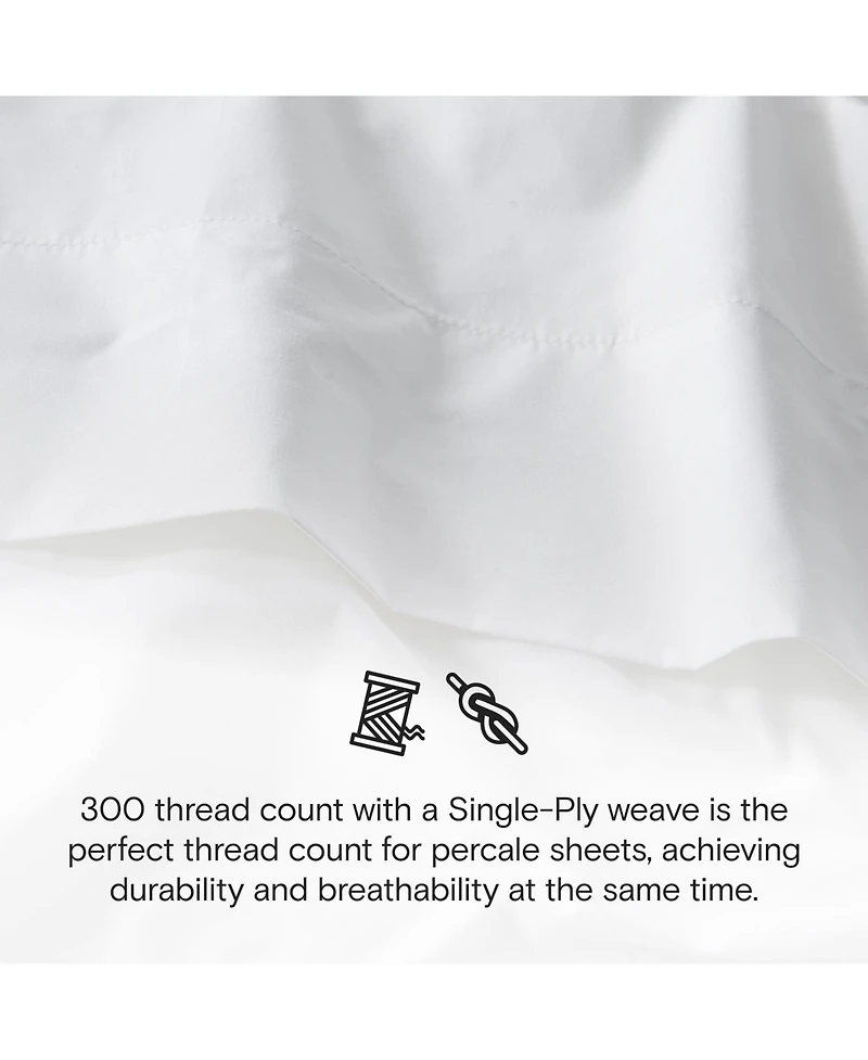 Doz by Sijo Doz 100% Gots Certified Organic Percale Cotton Sheet Set, Hotel Crisp Cool, Breathable