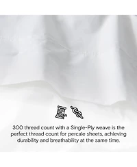 Doz by Sijo Doz 100% Gots Certified Organic Percale Cotton Sheet Set, Hotel Crisp Cool, Breathable