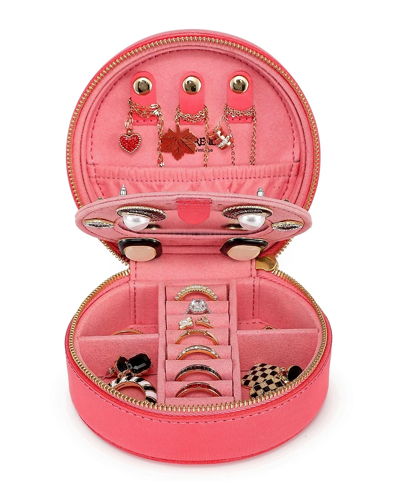 Leather Jewelry Box - Round
