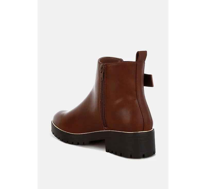 Antorin Chunky Buckle Detail Ankle Boots Women