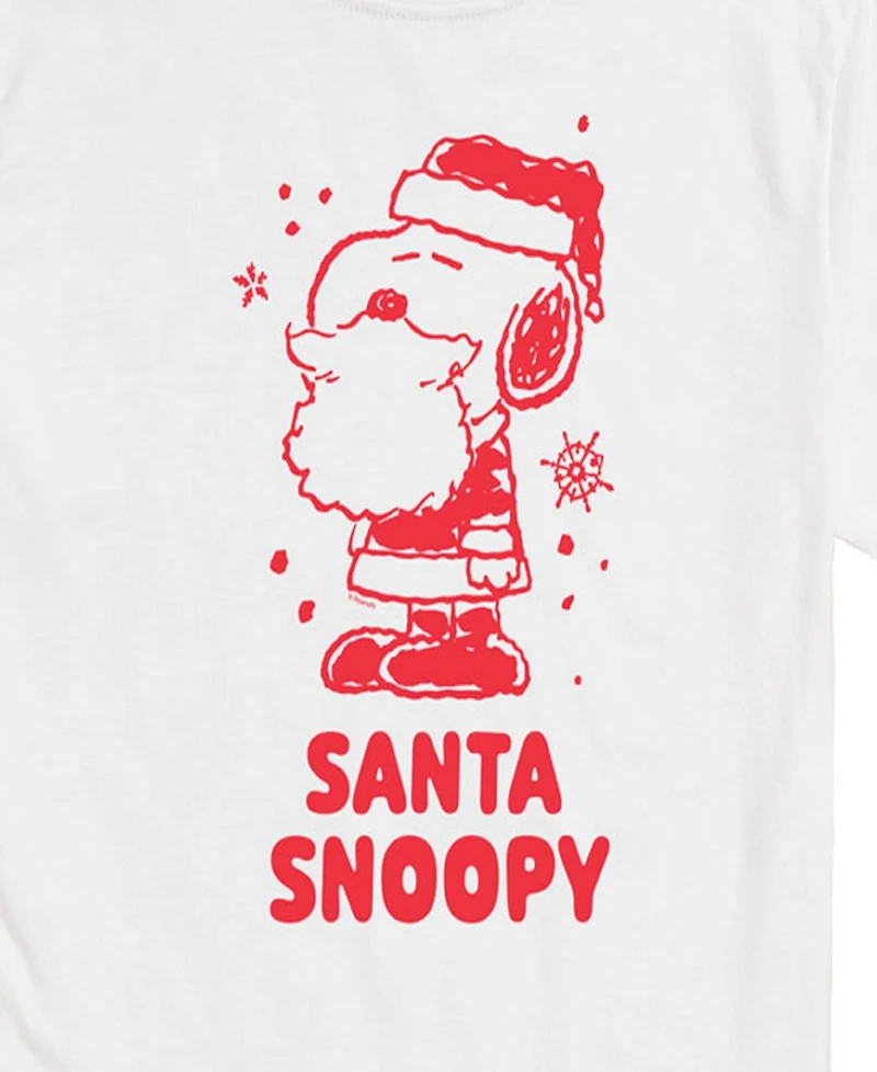 Airwaves Men's Peanuts Snoopy Santa Short Sleeve Tee