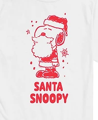 Airwaves Men's Peanuts Snoopy Santa Short Sleeve Tee