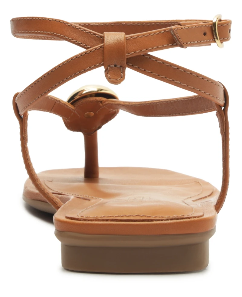 Arezzo Women's Zuri Square Toe Flat Sandals