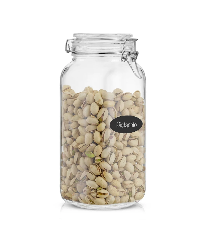 JoyJolt Airtight Set of 3 Glass Jars Storage Canister