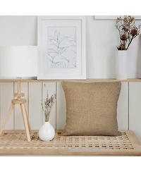 Ihi Home Madera Cross Weave Pillow, 22"x 22"