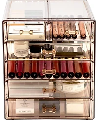 Sorbus 6 Drawer Acrylic Makeup Organizer Case for Cosmetics, Makeup and jewelry - Drawers with Diamond Detail