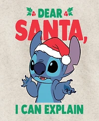 Disney Big Girls Lilo and Stitch Dear Santa Graphic Fleece Top