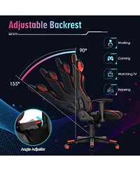 Gouun Gaming Chair Adjustable Swivel Computer Chair with Dynamic Led Lights