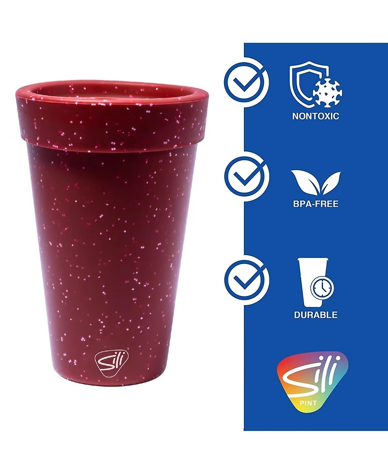Coffee Tumbler 16oz: 2 pk - Red Speckled